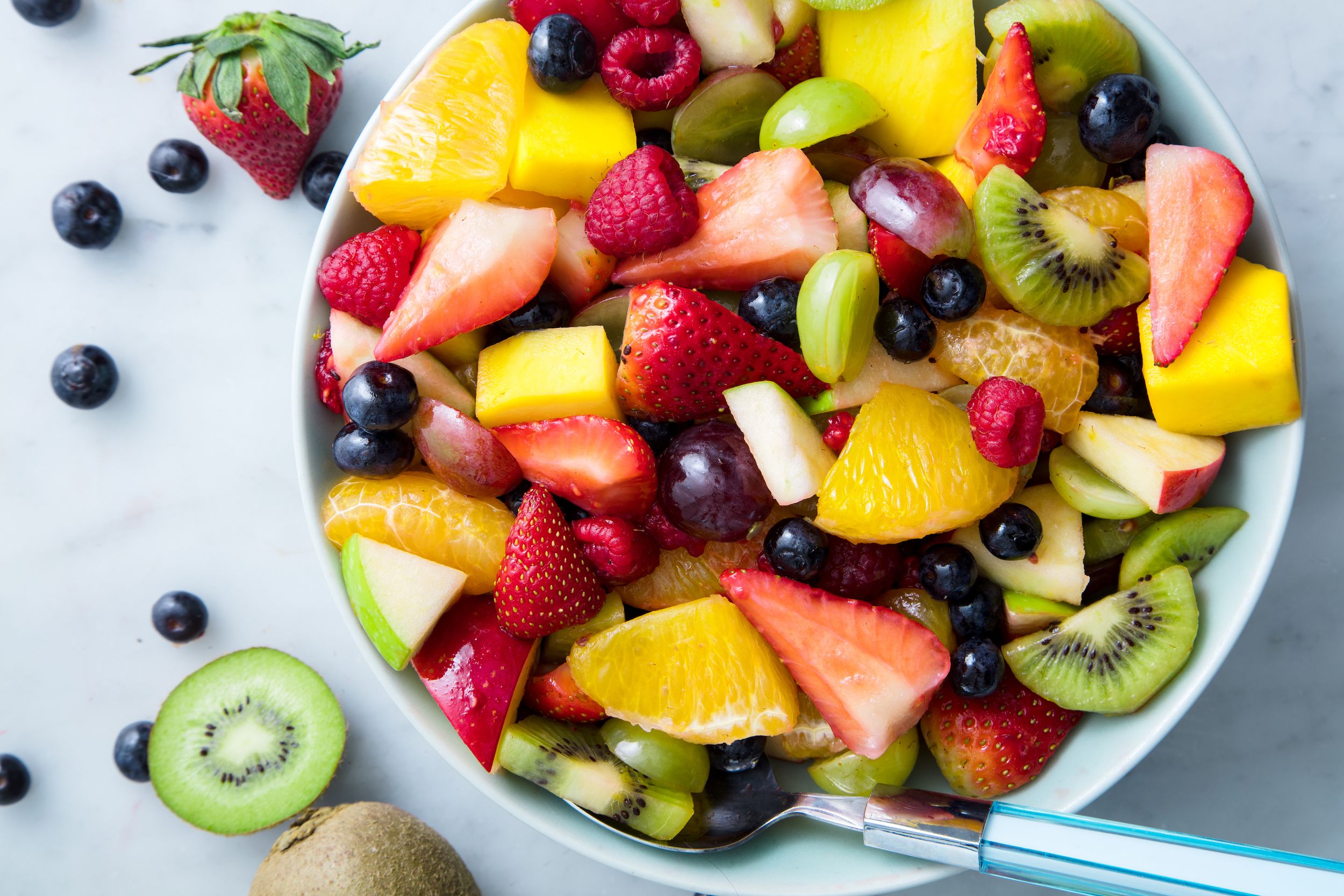 Eat Fruit Salad in Breakfast
