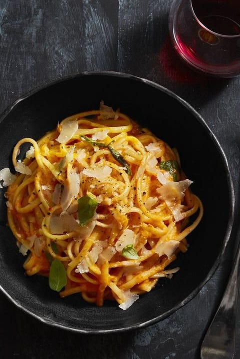 pasta with red pepper alfredo