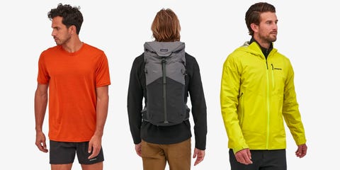 three people wearing patagonia clothing