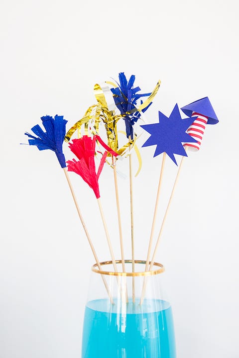 patriotic drink stirrers 4th of july crafts