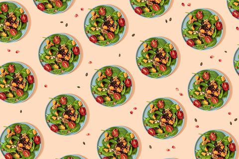 μοτίβο πιάτων φρέσκιας έτοιμη για κατανάλωση vegan σαλάτα