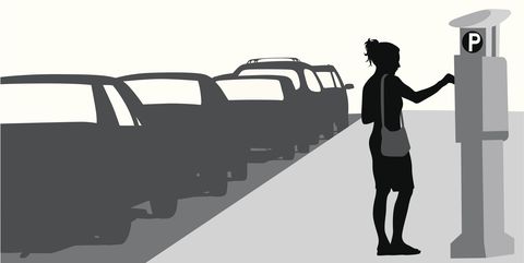 Pay Parking Vector Silhouette