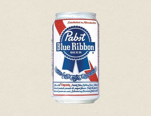 pabst blue ribbon beer can
