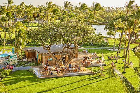 mauna lani is a resort town on the kona coast that expertly blends local dishes with tropical indulgences