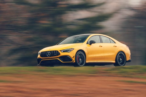 2021 performance car of the year, mercedes amg cla45