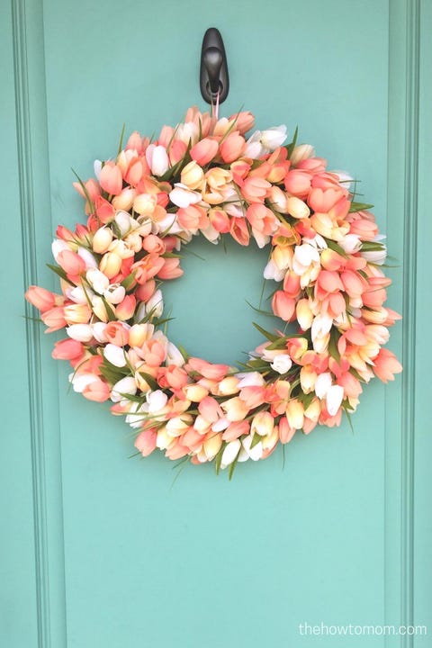 tulip easter wreath