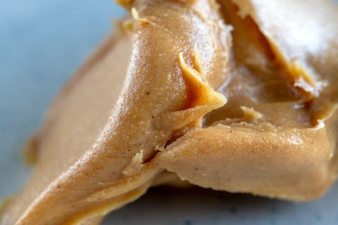 peanut butter, close up of the brown vegetarian food
