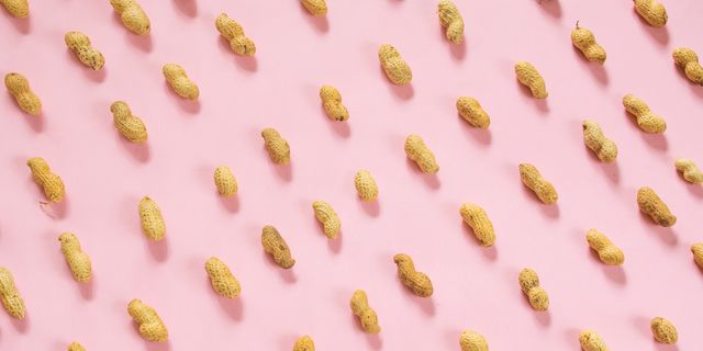 peanuts pattern on pink background