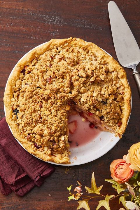 best pear recipes  pear and berry crumb pie
