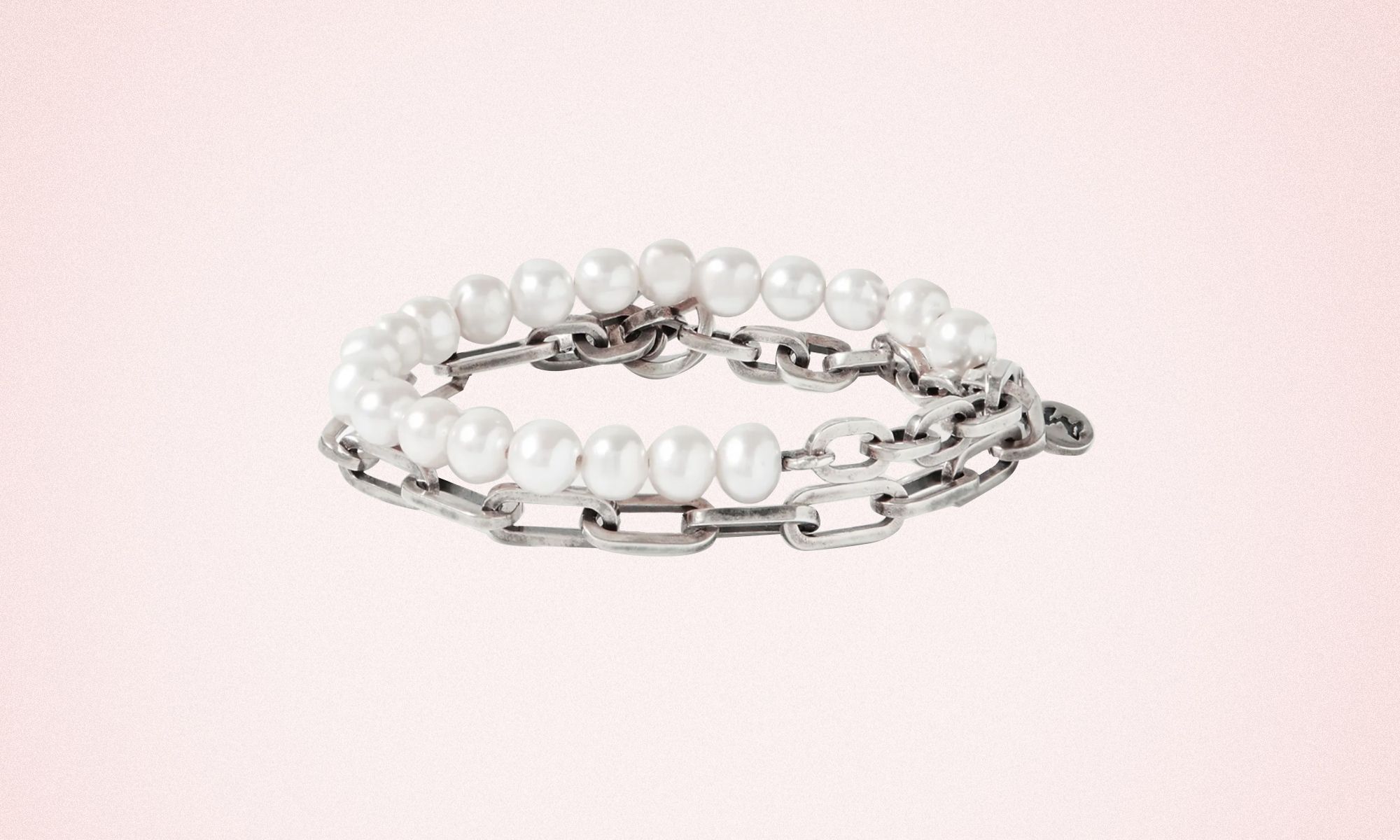 Silver Jewelry Style Beaded White Pearl Jewellery Fashion Green Bracelet