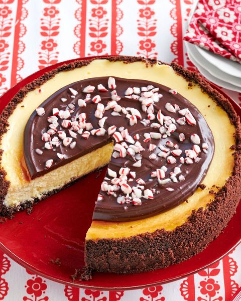 peppermint cheesecake with chocolate