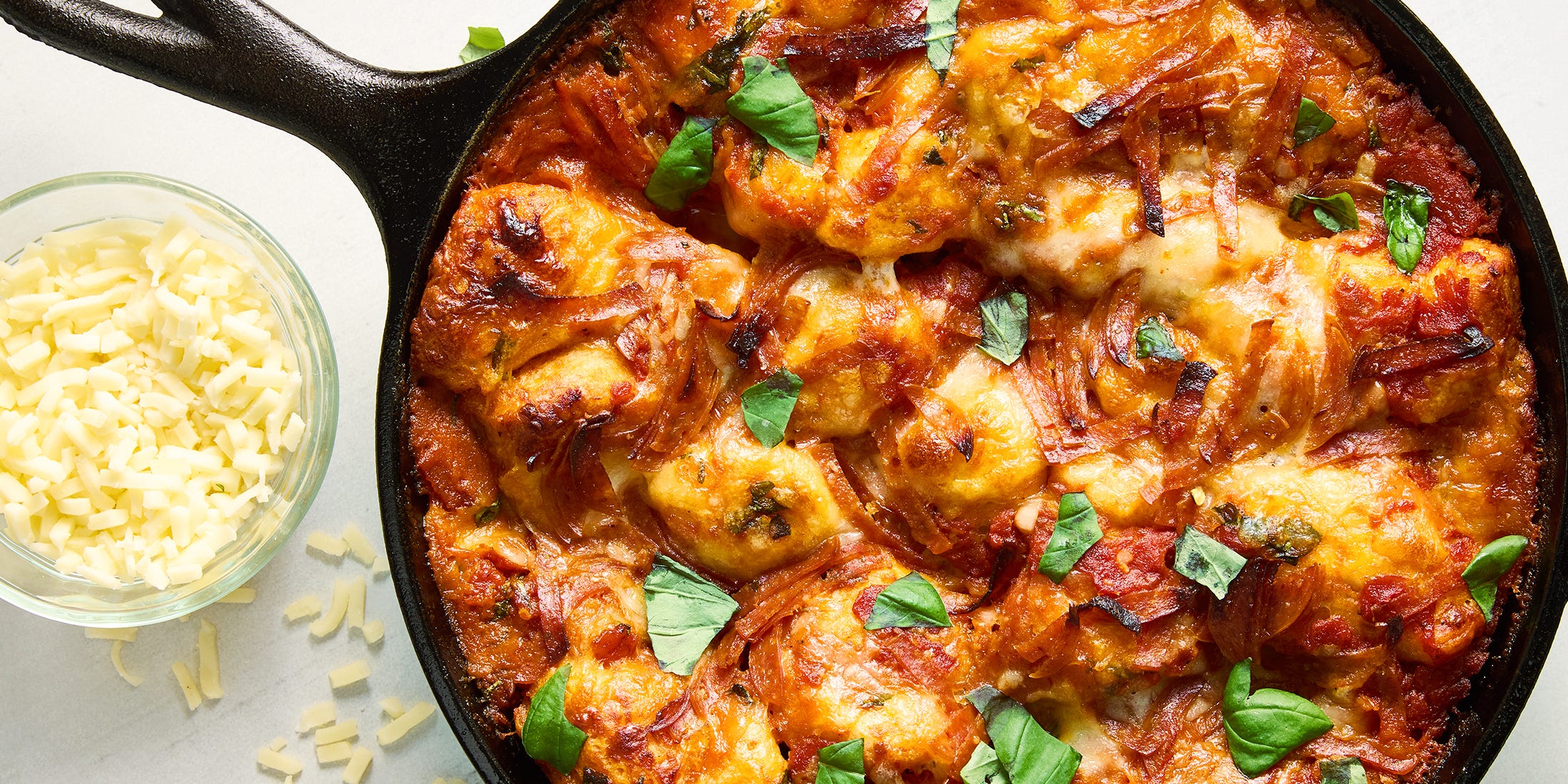 Goodbye, Pizza Dough—This Pepperoni Pizza Biscuit Skillet Is What We're Craving