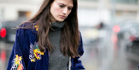 Sleeve, Textile, Street fashion, Jacket, Long hair, Brown hair, Fashion model, Model, Sweater, Top, Sleeve, Textile, Street fashion, Jacket, Long hair, Brown hair, Fashion model, Model, Sweater, Top,