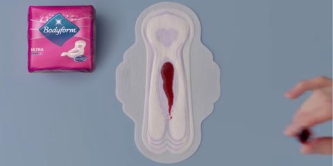 The first ever advert to show period blood has arrived