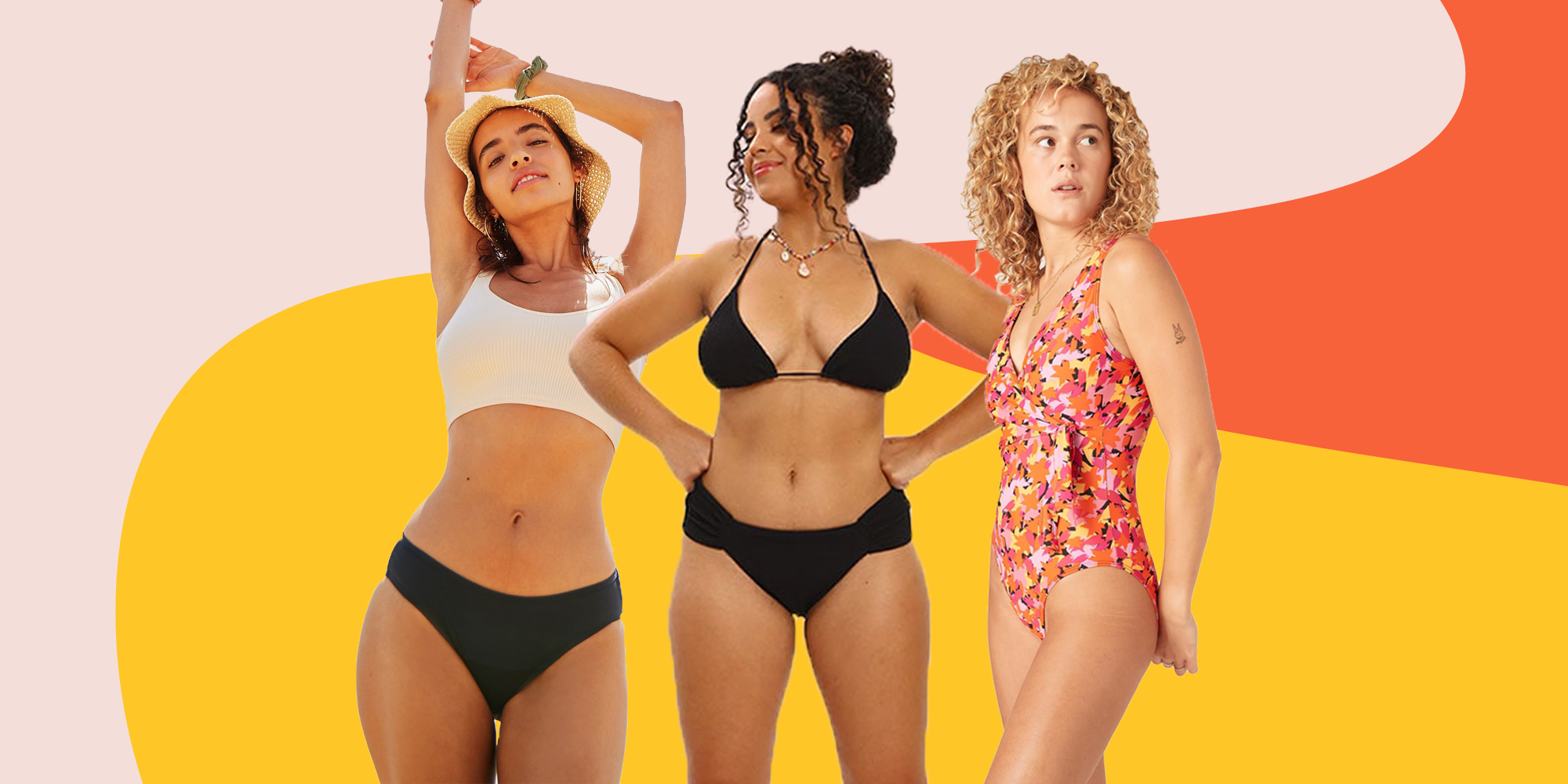 Mid Waisted Swim Bottoms for Teens Period Swimwear Girls Black Menstrual Leakproof Bikini Bottoms Women 