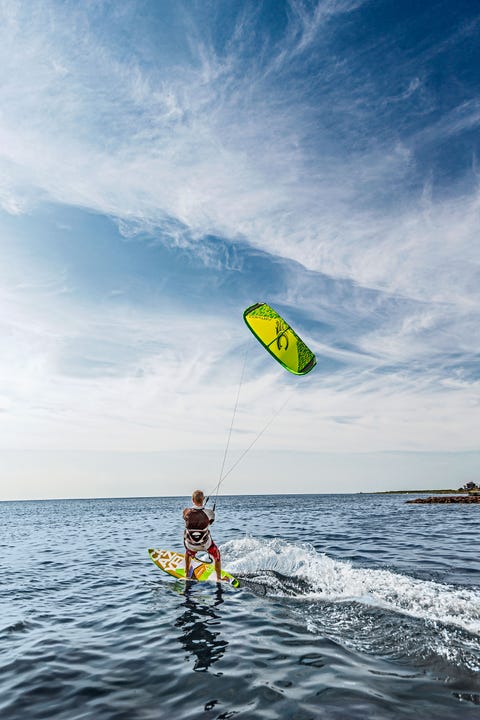 person kiteboarding at kitty hawk kites kiteboarding resort