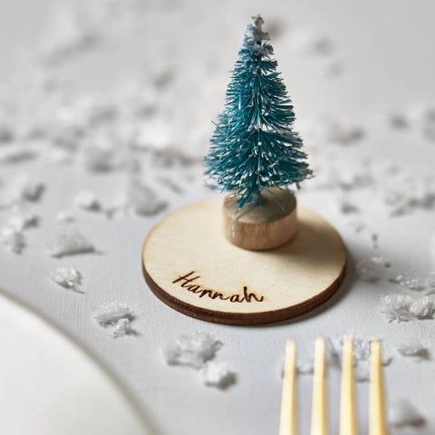 personalised christmas tree place setting