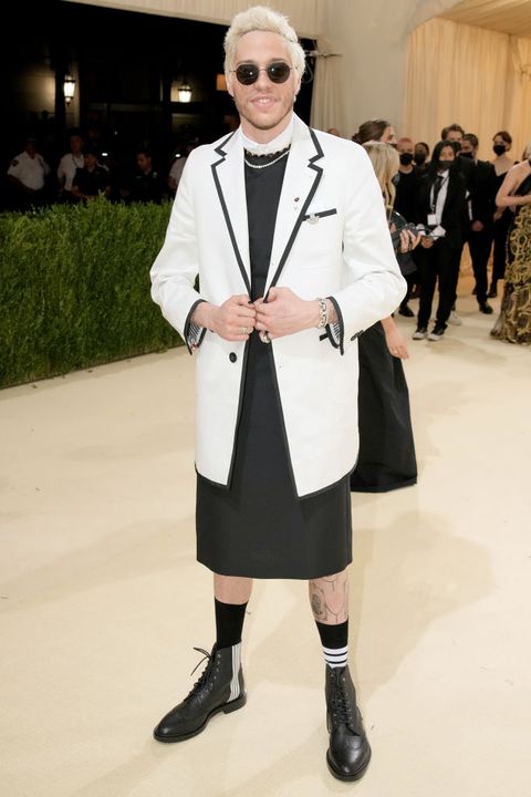 the 2021 met gala celebrating in america a lexicon of fashion pete davidson red carpet