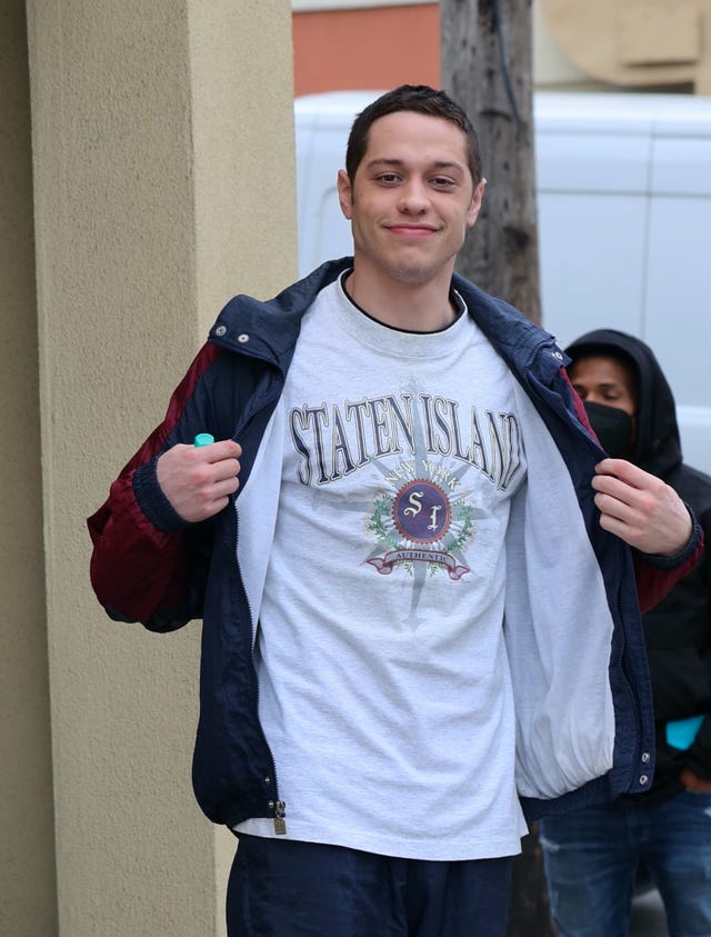 new york, ny october 03 pete davidson is seen on the set of bupkis in brooklyn on october 03, 2022 in new york city photo by jose perezbauer griffingc images