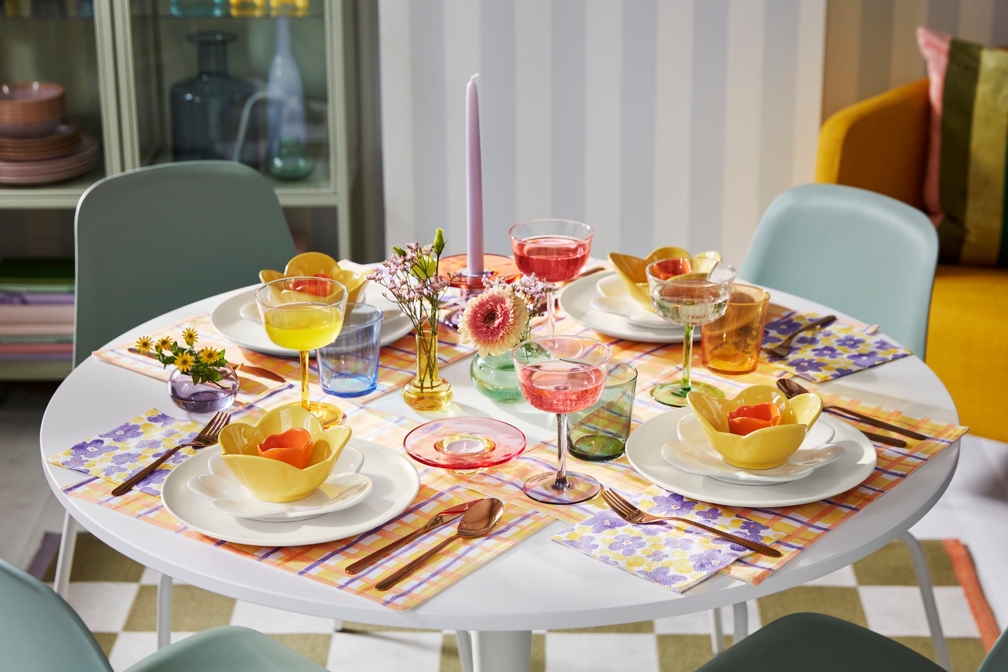 Add a Pop of Color to Your Dining Table for Spring