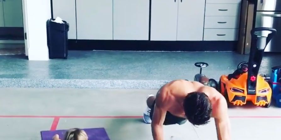 Michael Phelps Did an Ab Workout With Son Boomer on Instagram