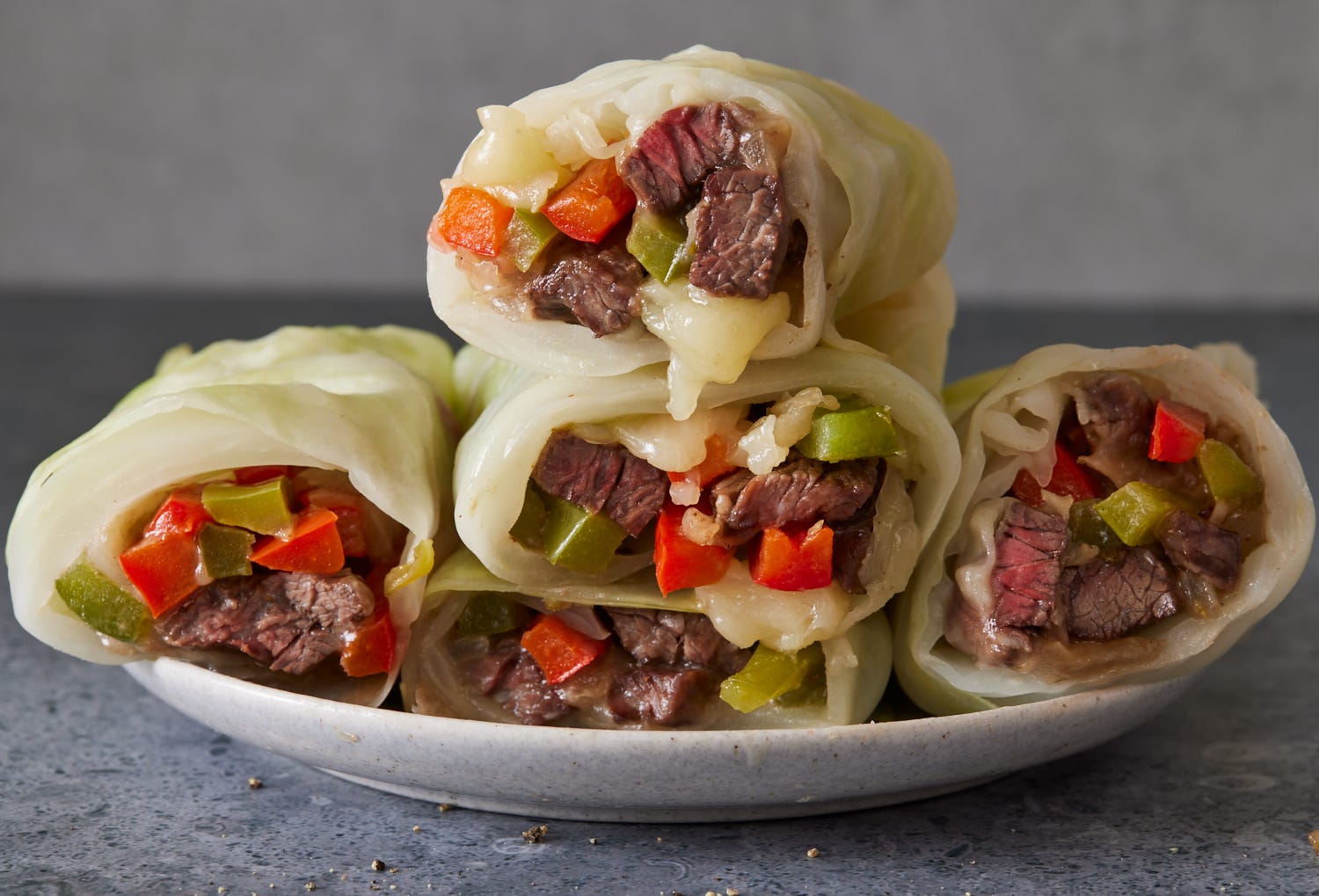 Low-Carb Philly Cheesesteak Cabbage Wraps Are Our Fave Way To Eat The East Coast Classic