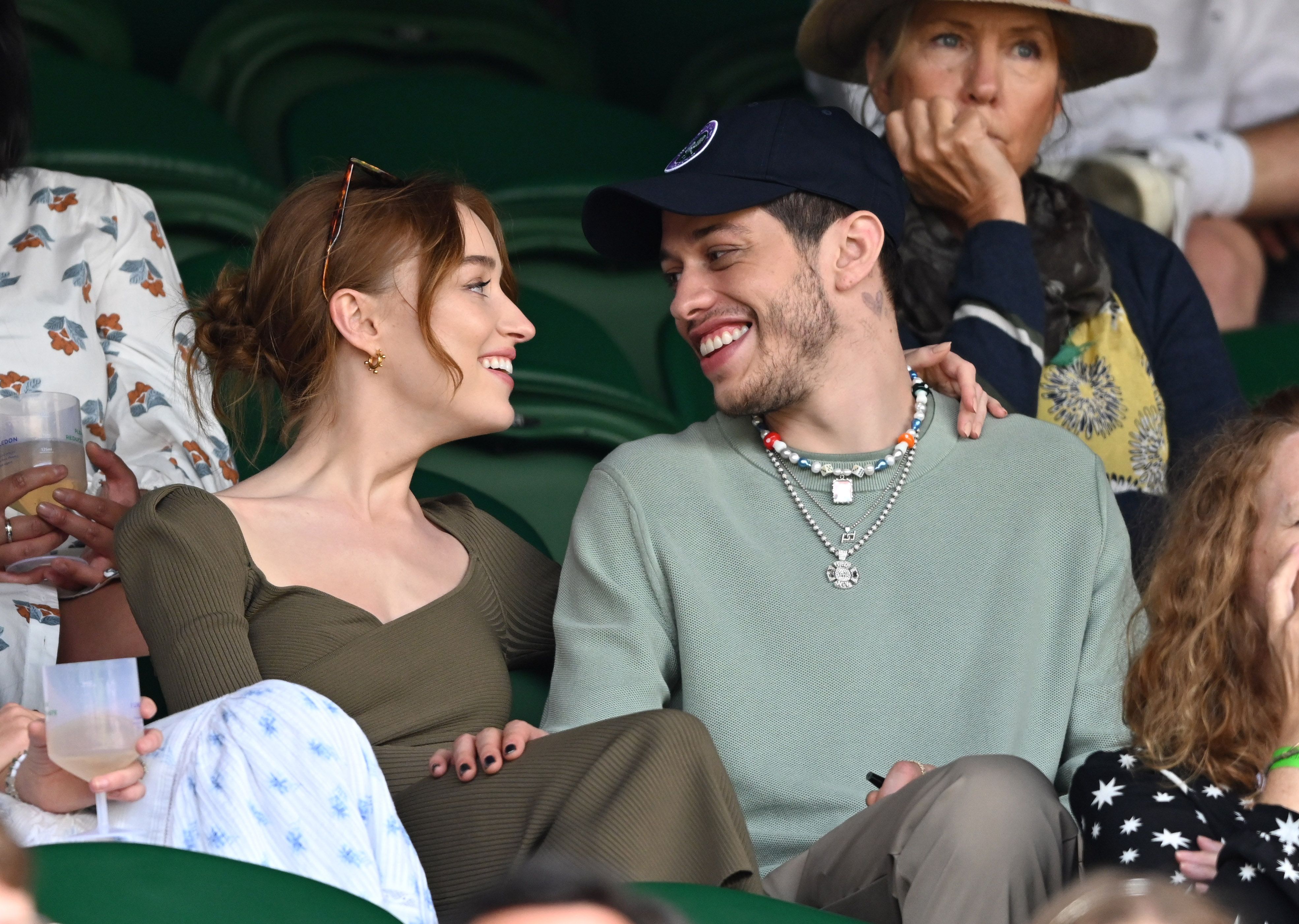 Phoebe Dynevor and Pete Davidson Show PDA at Wimbledon, Their First Public  Event