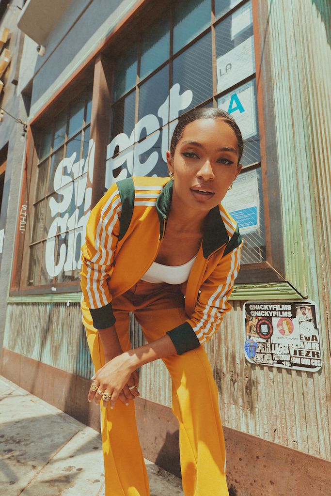 yara shahidi adidas jumpsuit