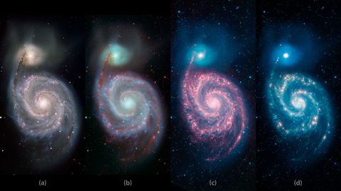 nasa dual galaxies spitzer whirlpool