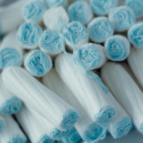a pile of tampons