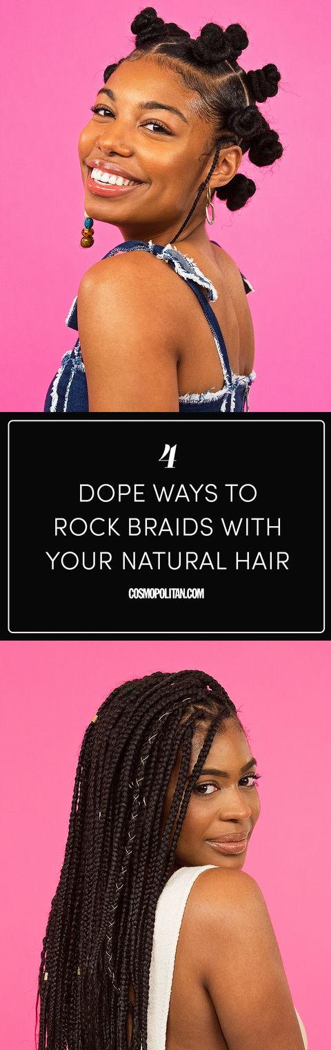4 Natural Hair Braid Styles - Bantu Knots, Box Braids, and More Braids ...