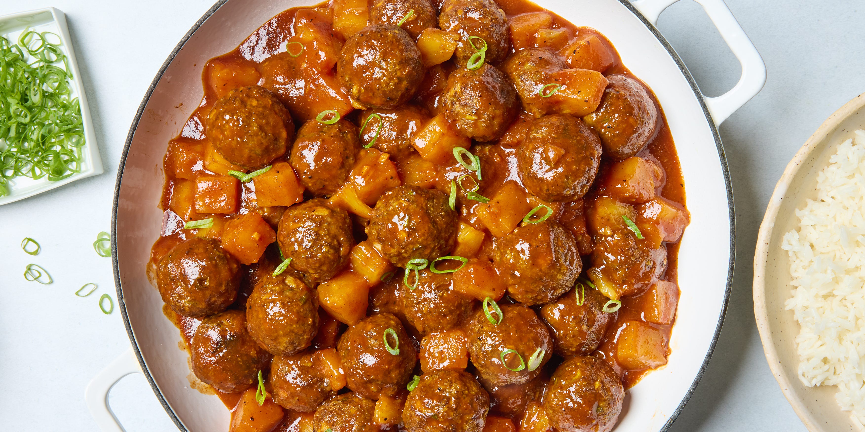 Pineapple BBQ Meatballs Are An App & Meal All In One