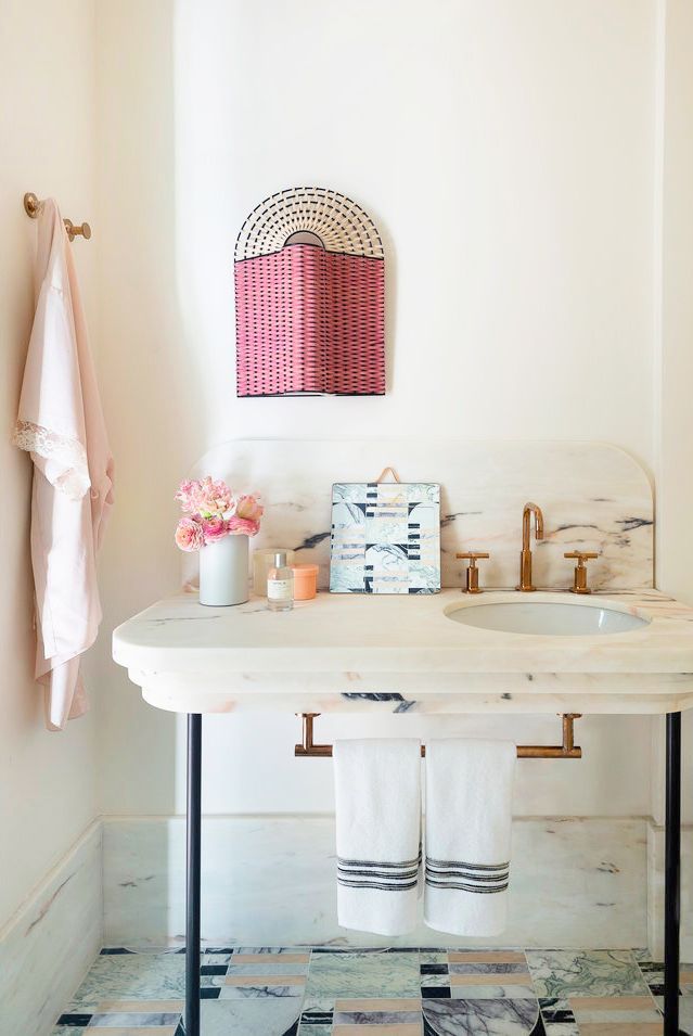 pink bathroom sink