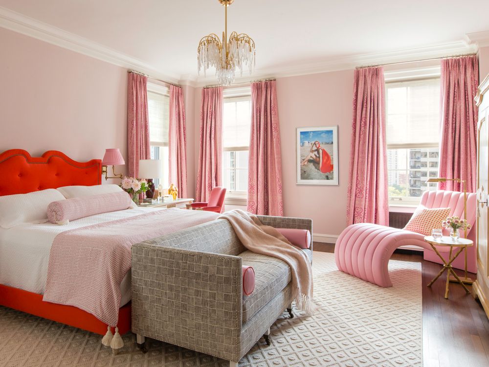 curtain ideas for pink walls