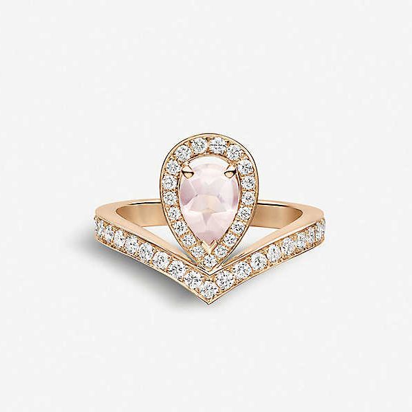 gold ring with pink diamond