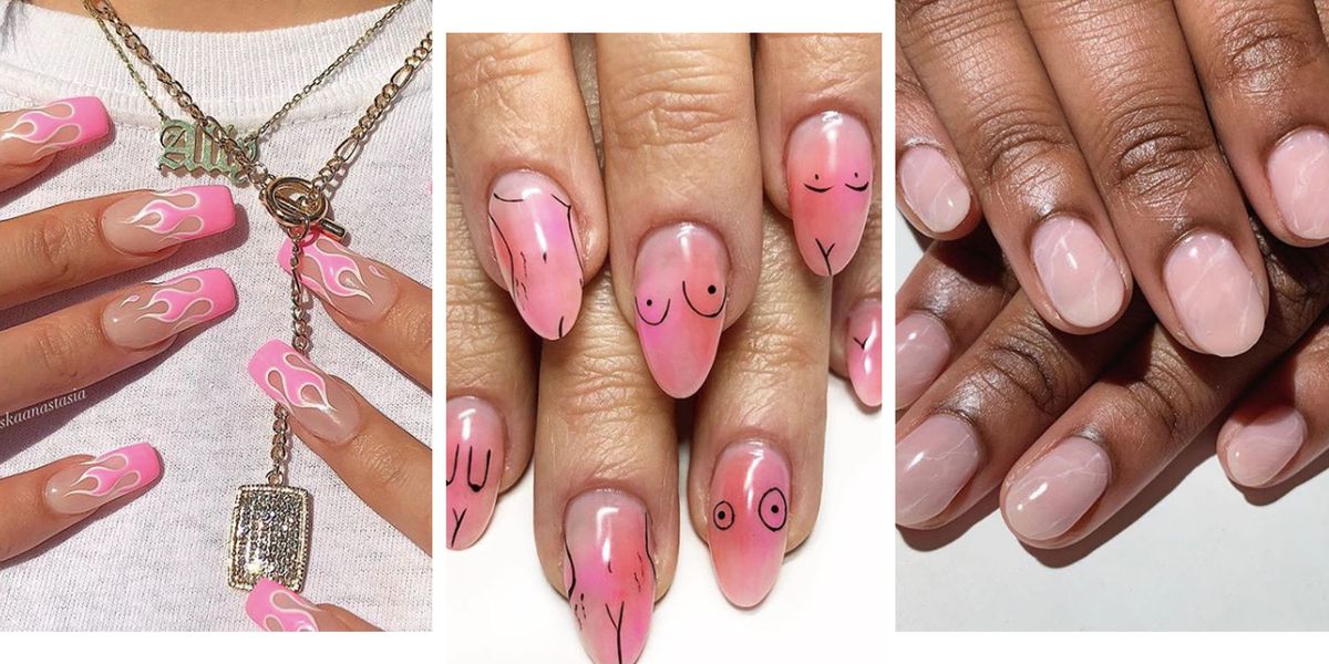 Rose Pink and Glitter Nail Art Inspiration - wide 2