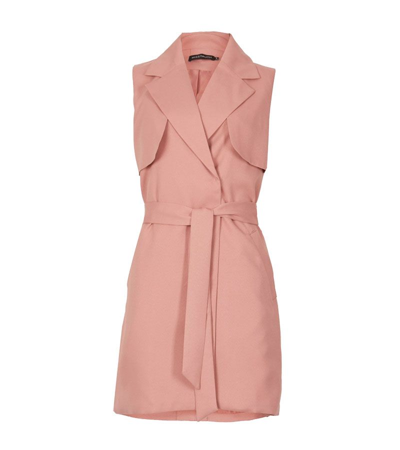 pink trench dress