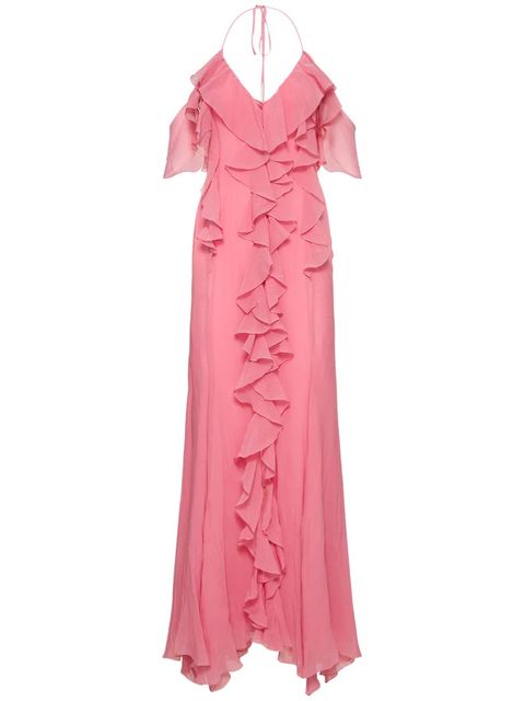 pink evening dress winter 2023