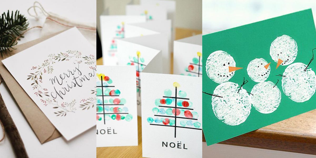 30 Christmas Cards Inspired By Pinterest Homemade Christmas Card Ideas