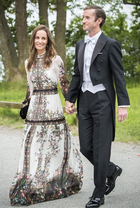 Pippa Middleton and James Matthews attending a wedding