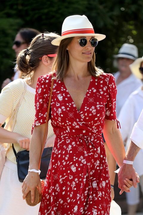 Pippa Middleton Was the Epitome of Cool in Red and White Ralph Lauren Dress