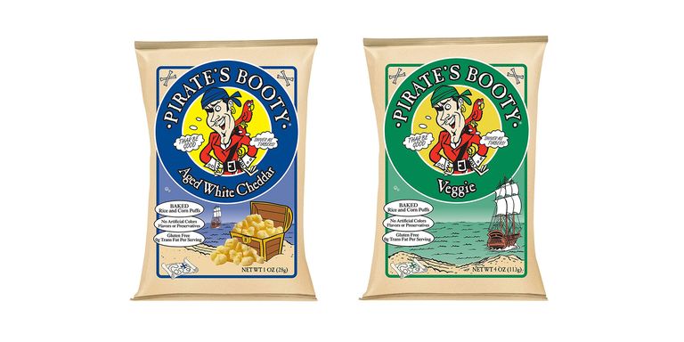 Pirate's Booty snacks aged white cheddar and veggie puffs