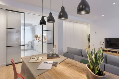 salóncomedor de diseño moderno y minimalista