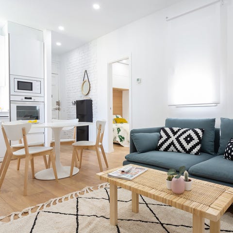 Salón-comedor-cocina de estilo nórdico