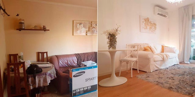de piso anticuado a elegante y moderno