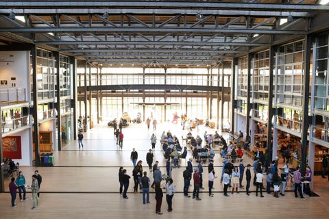 the atrium in the steve jobs building as seen on february 2, 2016 at pixar animation studios in emeryville, calif photo by deborah coleman pixar