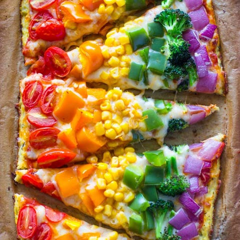 image rainbow pizza