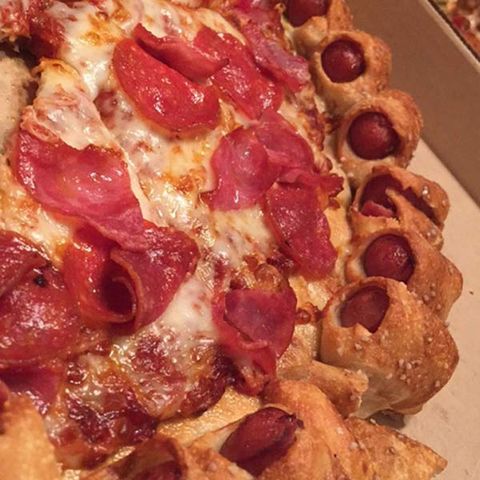 hot dog pizza from pizza hut