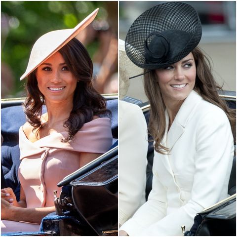 Meghan and Kate at Trooping the Colour - comparison