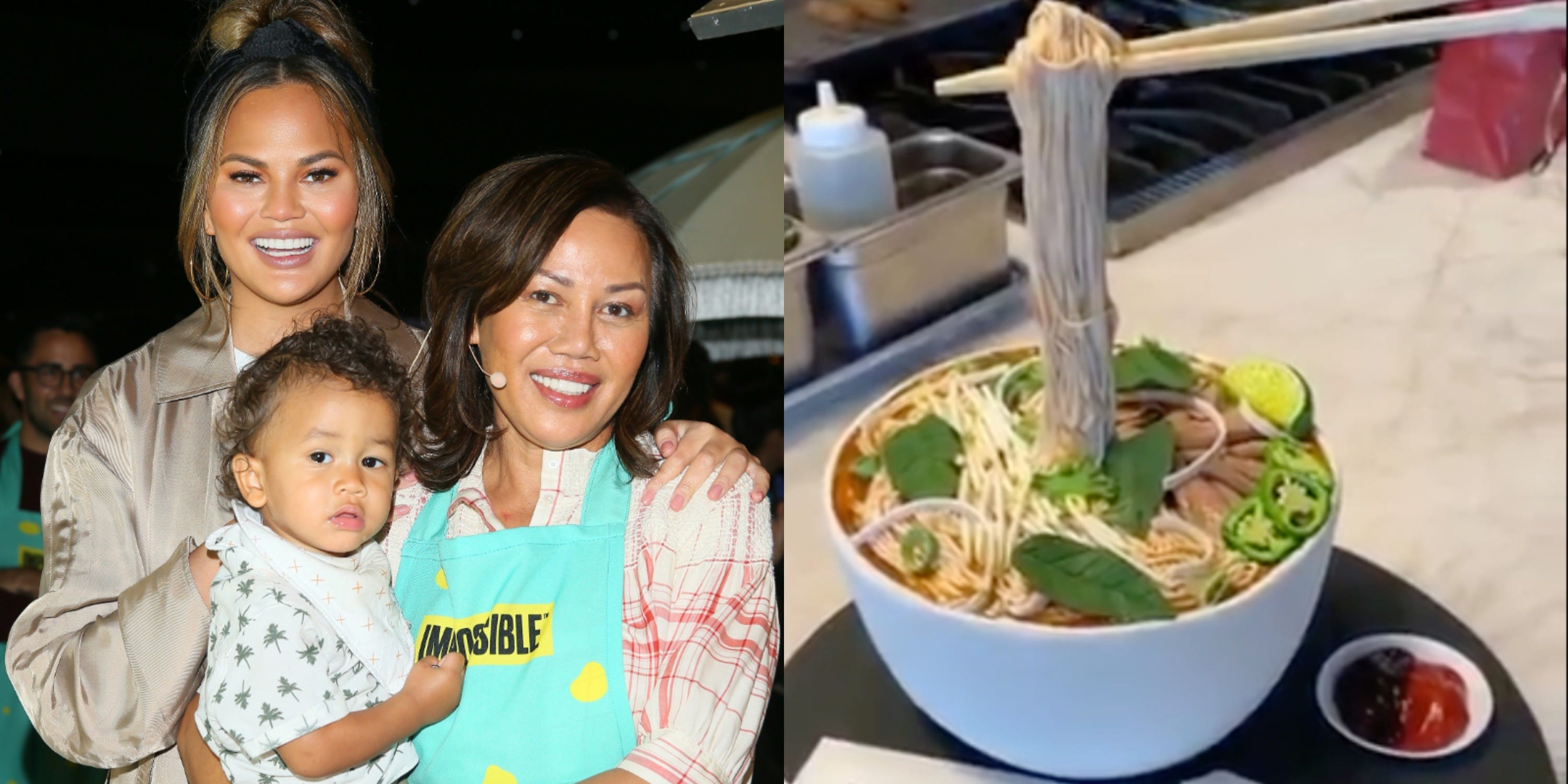 Chrissy Teigen Got Her Mom A Birthday Cake That Looks Exactly Like A Bowl Of Pho And It's Blowing Peoples' Minds